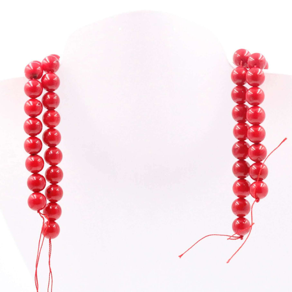 DIY Necklace Crafting with Red and Orange Coral Beads for Unique Designs