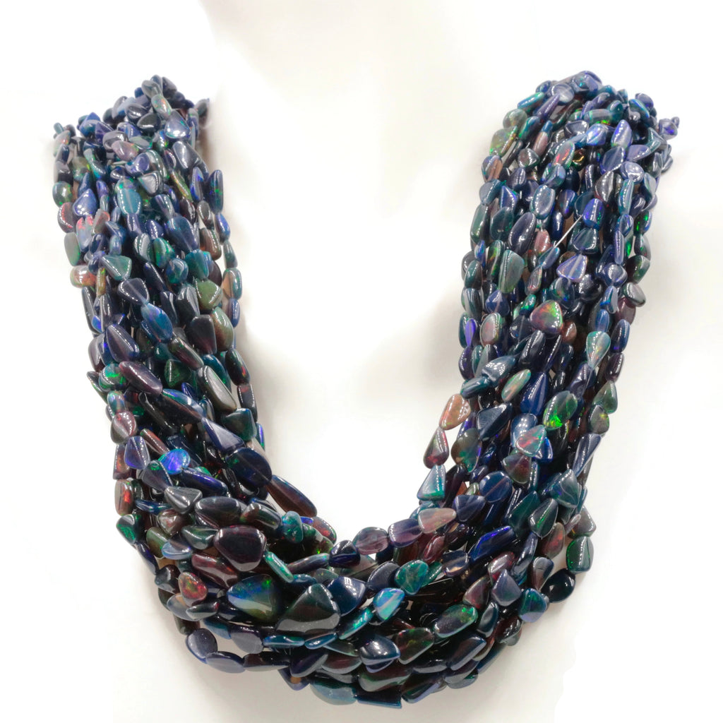 Natural Black Opal Strand necklace