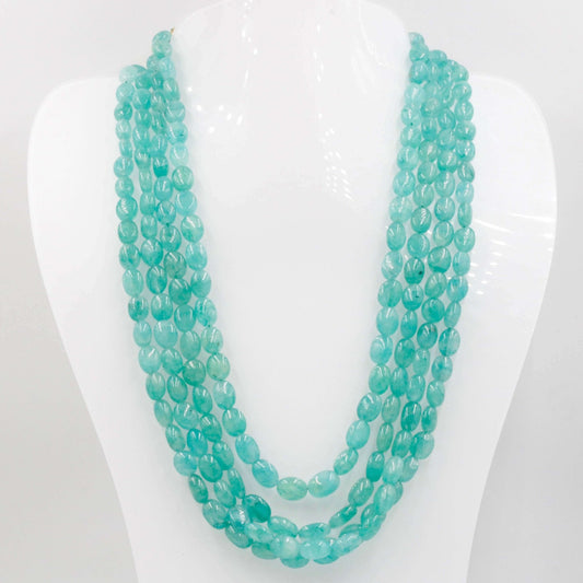 Emerald Beaded Gemstone Necklace - Taj Mahal Gems
