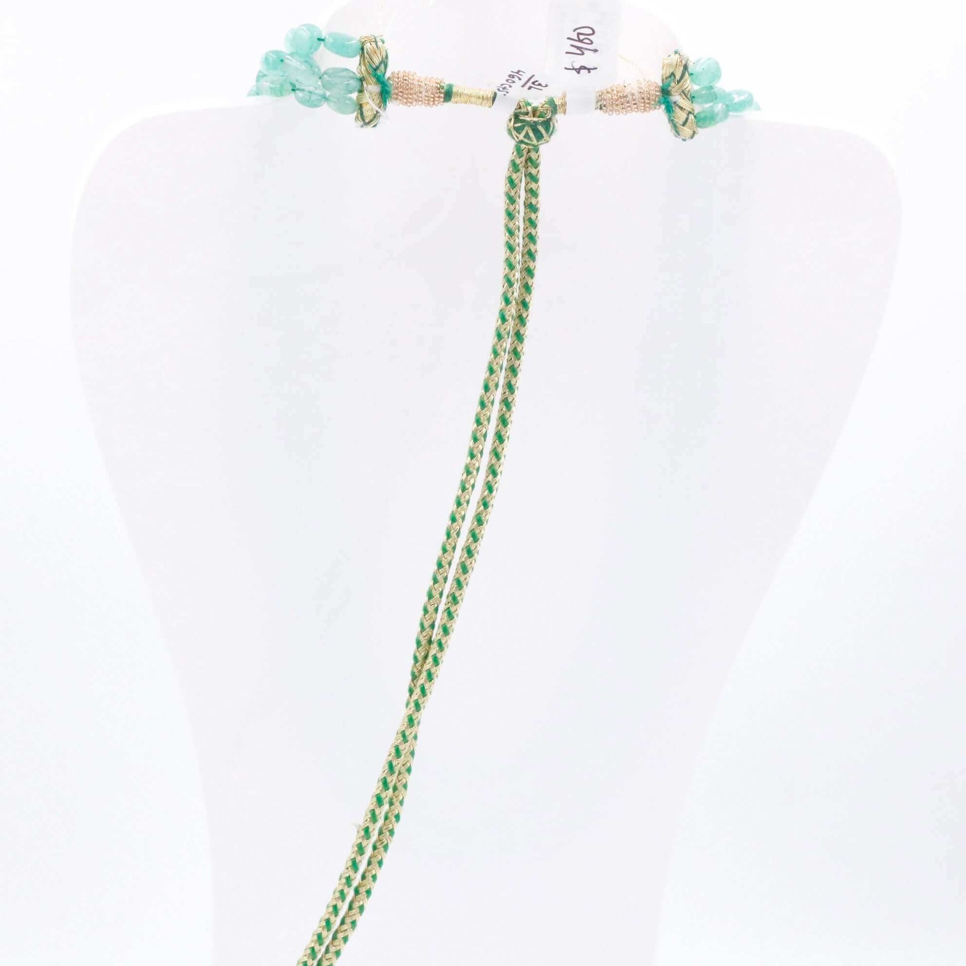 Emerald Beaded Necklace - Taj Mahal Gems