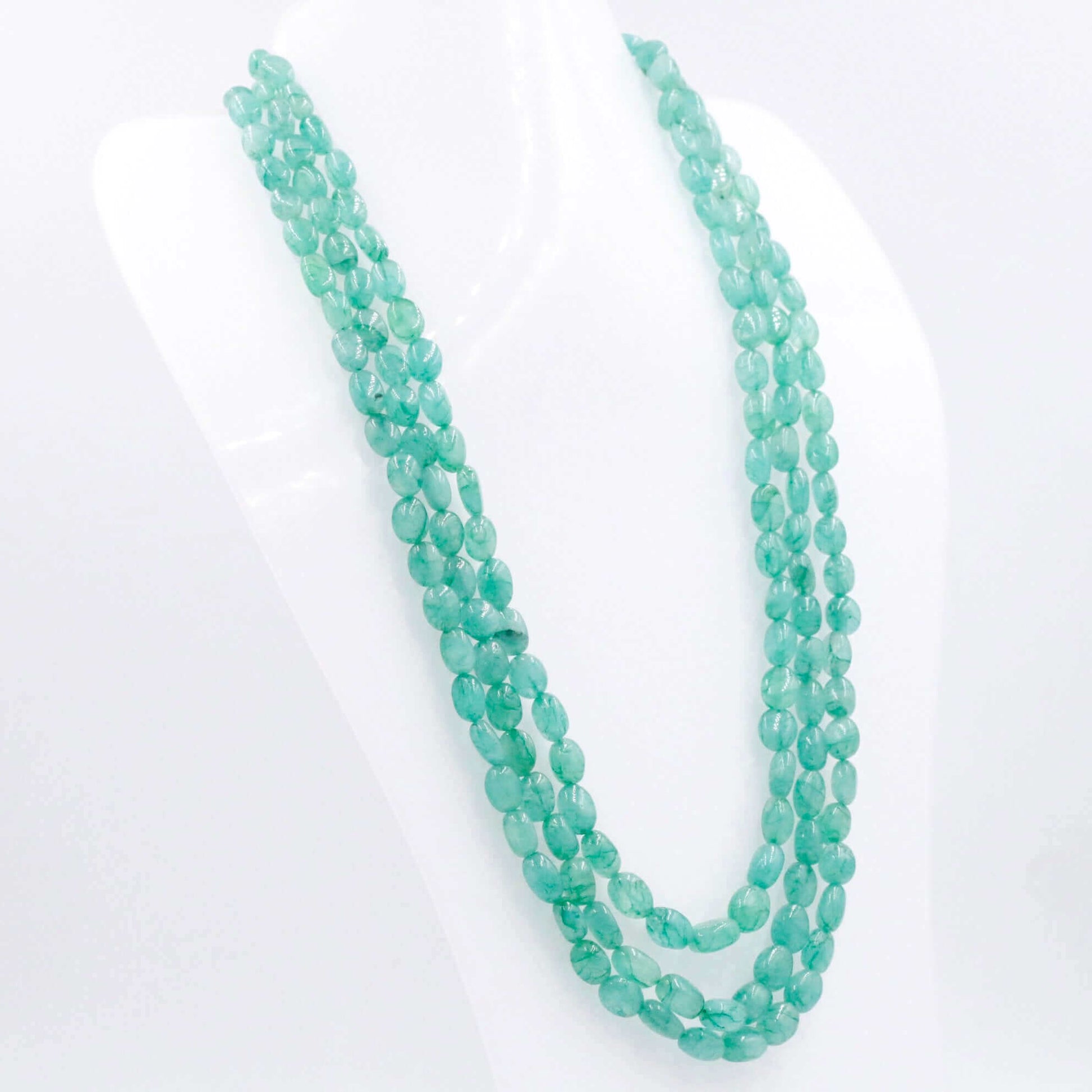 Emerald Beaded Necklace - Taj Mahal Gems