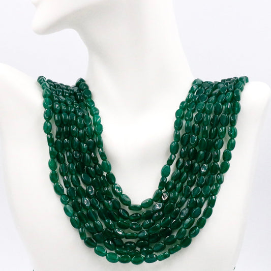 Emerald Green Quartz Beads - Taj Mahal Gems