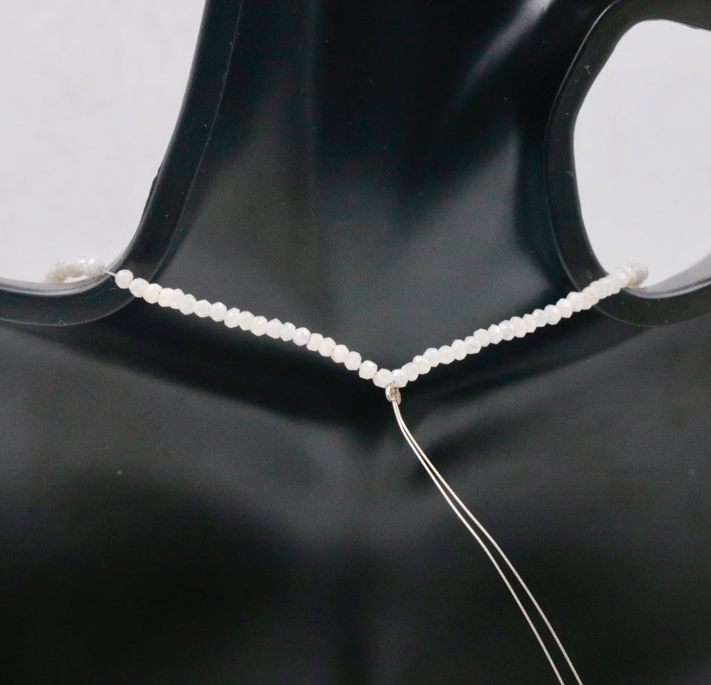 Faceted Silverite Round shape, 2.5mm 