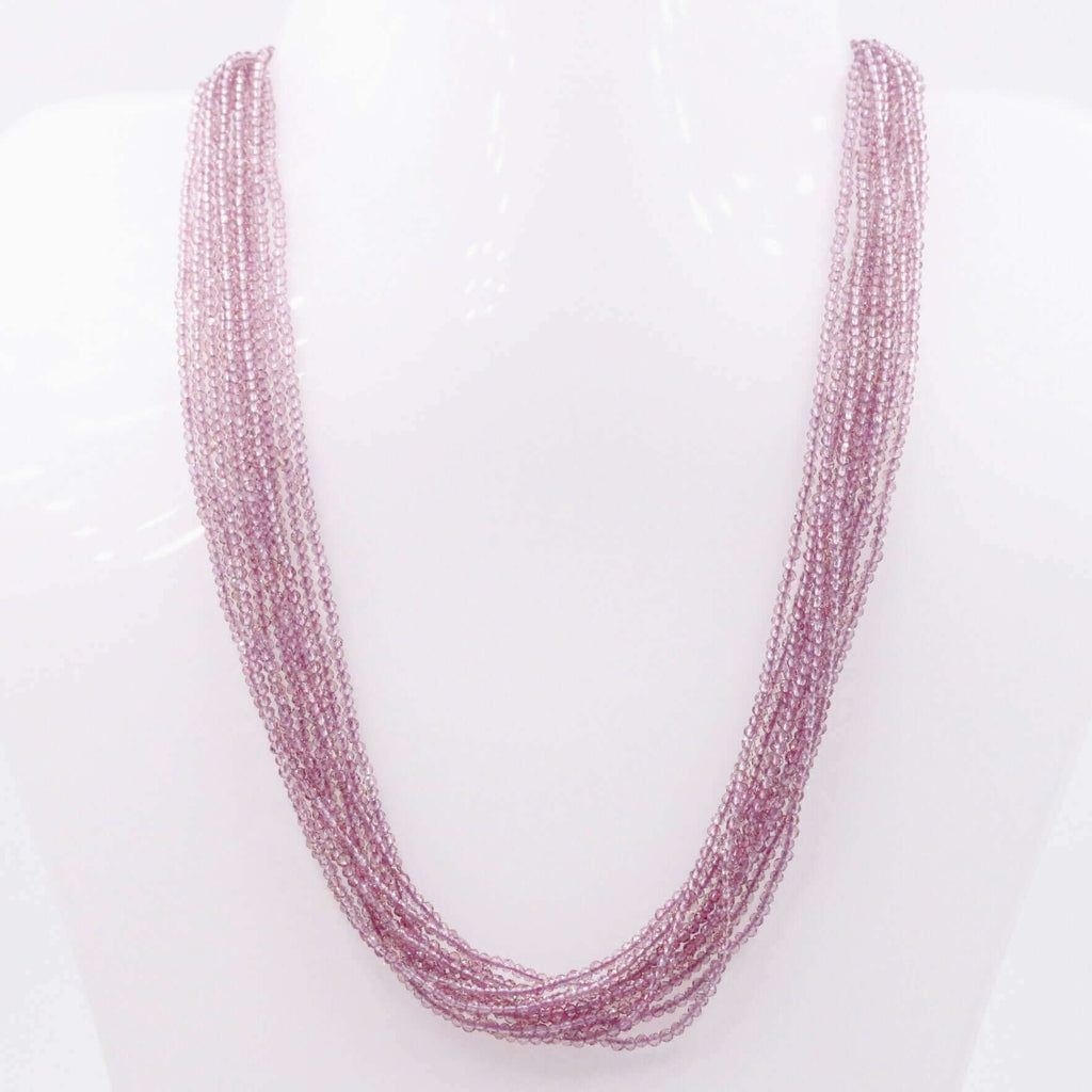 Long & Layered Pastel Cubic Zirconia Necklace with Indian Sarafa Style