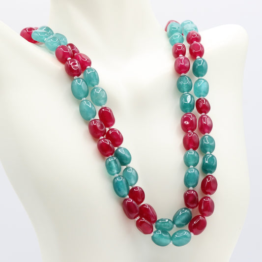 Bi-Color Jade Necklace For Jewelry