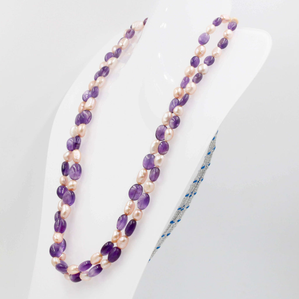 Natural Amethyst & Fresh Water Pearl Indian Jewelry