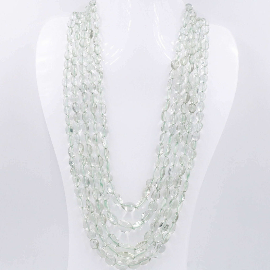 Layered Green Amethyst Necklace for Indian Saree/Sari