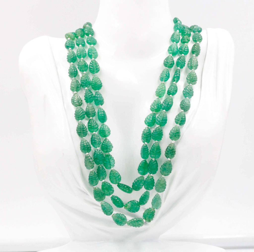 Natural Green Quartz Jewelry Indian Necklace Sarafa