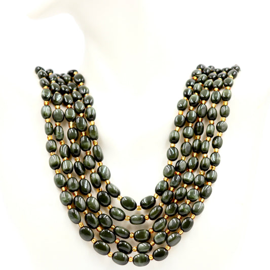 Natural Chrysoberyl Beaded Necklace