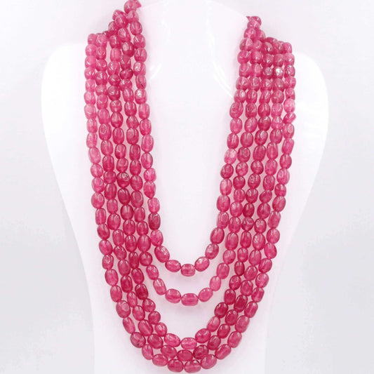 Fuchsia Quartz Necklace - Taj Mahal Gems