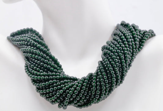 Green Jade Quartz Beaded Strands - Taj Mahal Gems