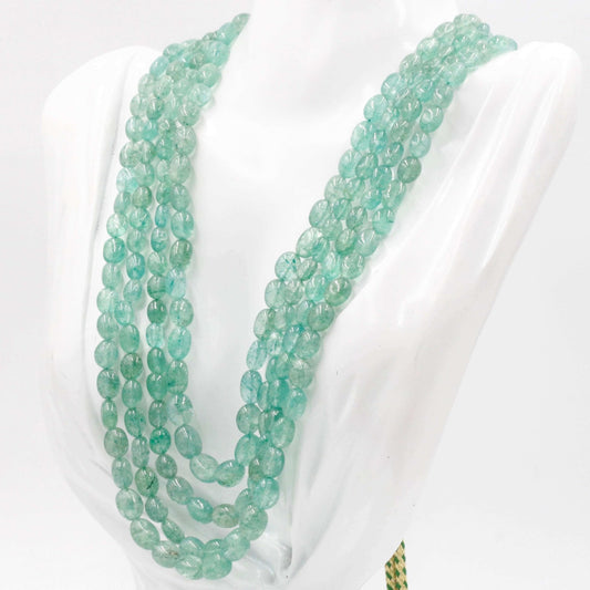 Green Quartz Beaded Necklace - Taj Mahal Gems