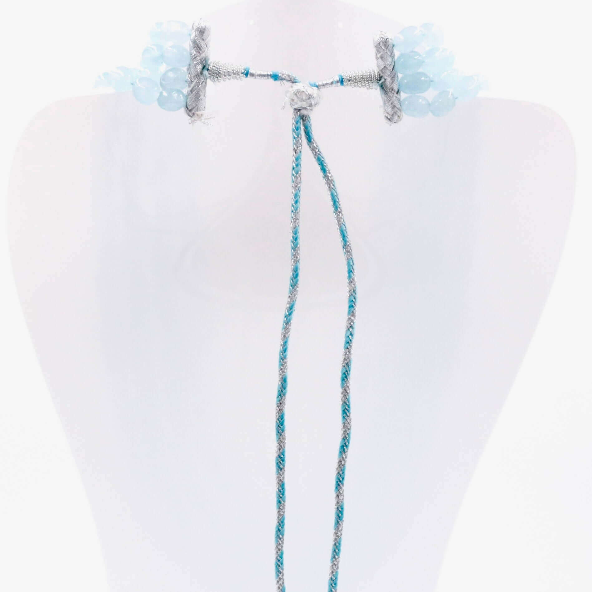Icy Blue Quartz Beaded Necklace - Taj Mahal Gems