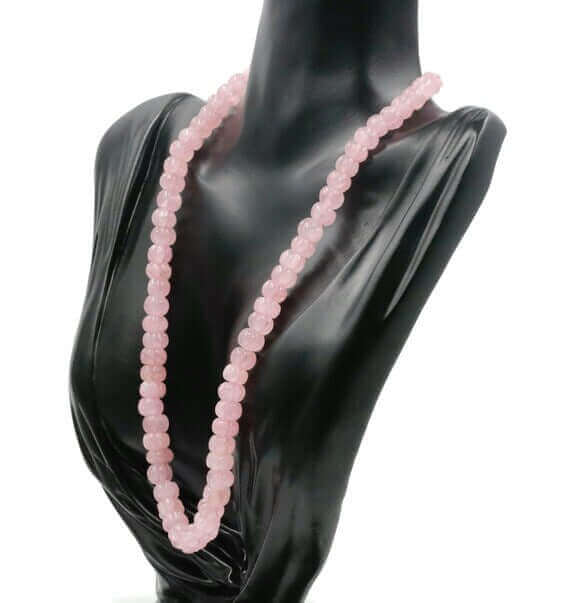 Pumpkin Shaped Quartz Beads: Unique Necklace