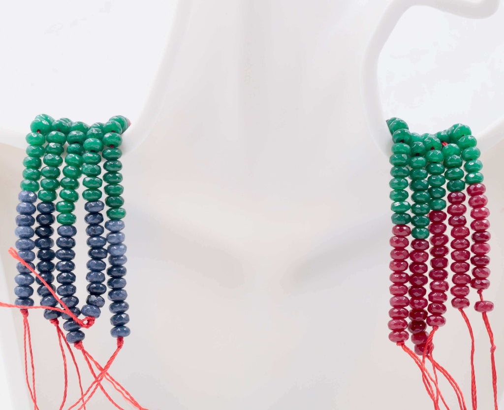 Craft DIY Indian Jewelry with Natural Green & Red Quartz