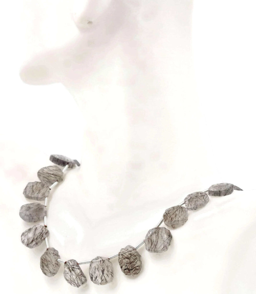Natural Black Rutile Quartz Crafting Supplies DIY