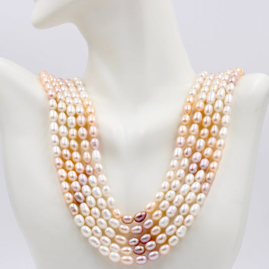 Layered Shaded Pearl Necklace - Taj Mahal Gems