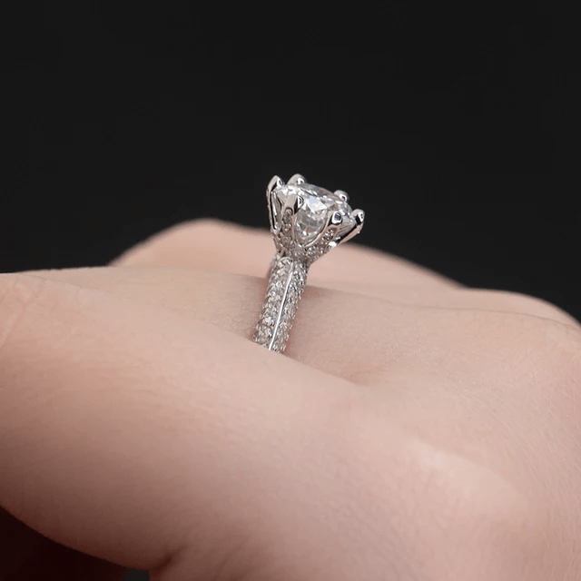 Luxury Halo Jewelems Diamond Ring - Taj Mahal Gems