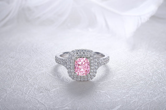 Luxury Halo Jewelems Diamond Ring - Taj Mahal Gems
