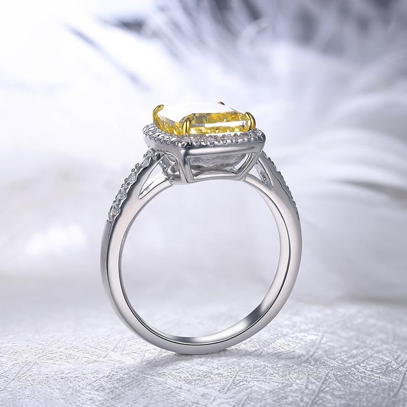 Luxury Halo Ring - Pink and Yellow Jewelems Diamond Jewelry - Taj Mahal Gems