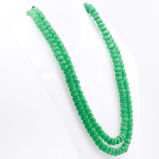 Mona Lisa Quartz Pumpkin Beads Necklace - Taj Mahal Gems