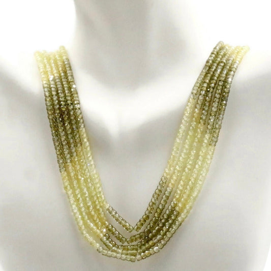 Multi - Color CZ Beaded Necklace - Taj Mahal Gems