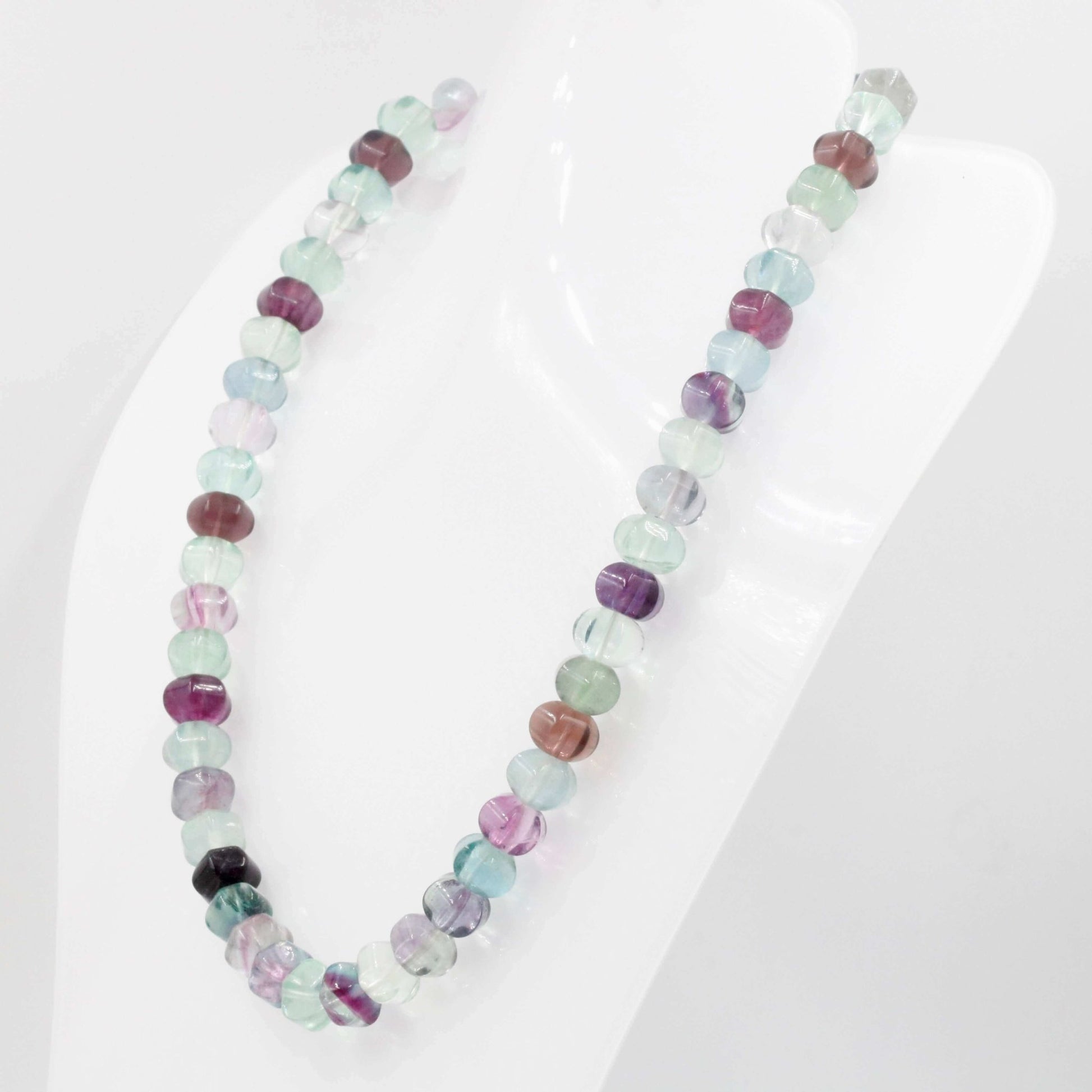 Multi - Color Fluorite Beaded Necklace - Taj Mahal Gems