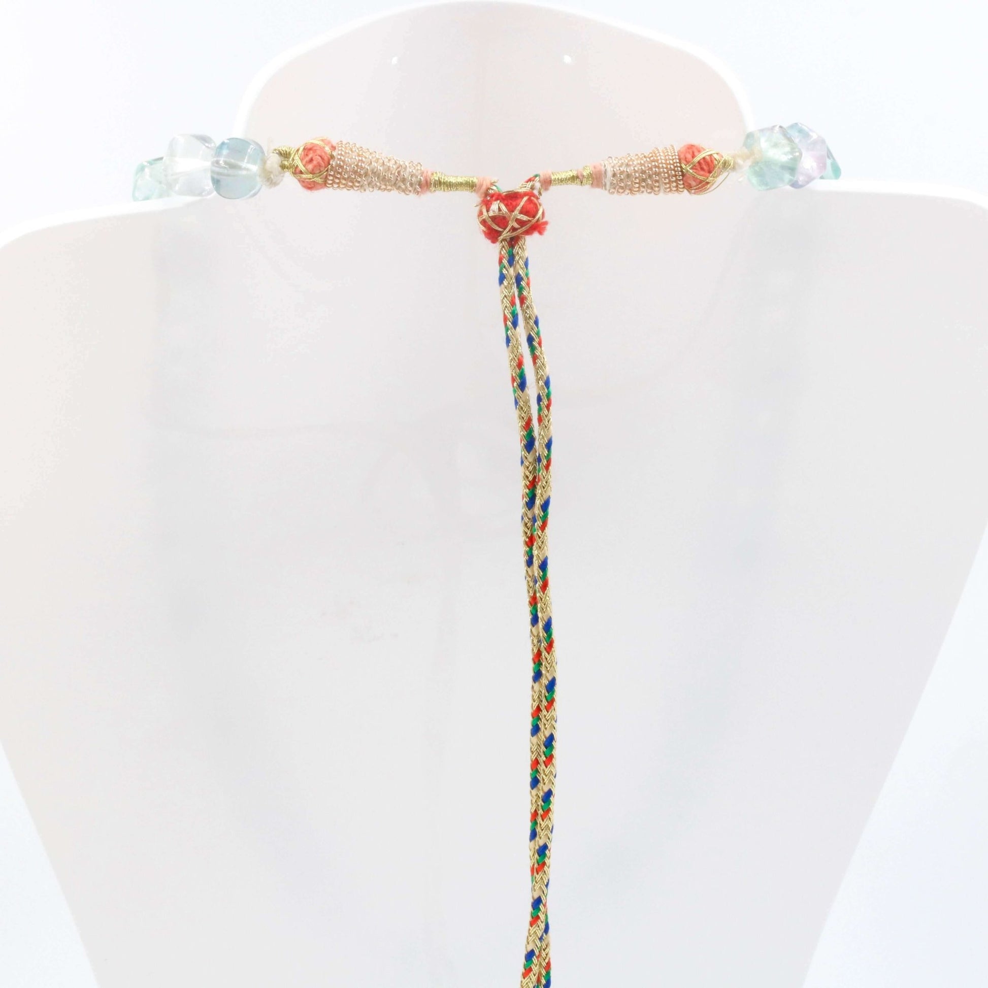 Multi - Color Fluorite Beaded Necklace - Taj Mahal Gems