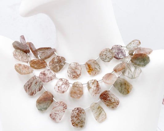 Multi Color Natural Rutile Quartz Necklace - Taj Mahal Gems