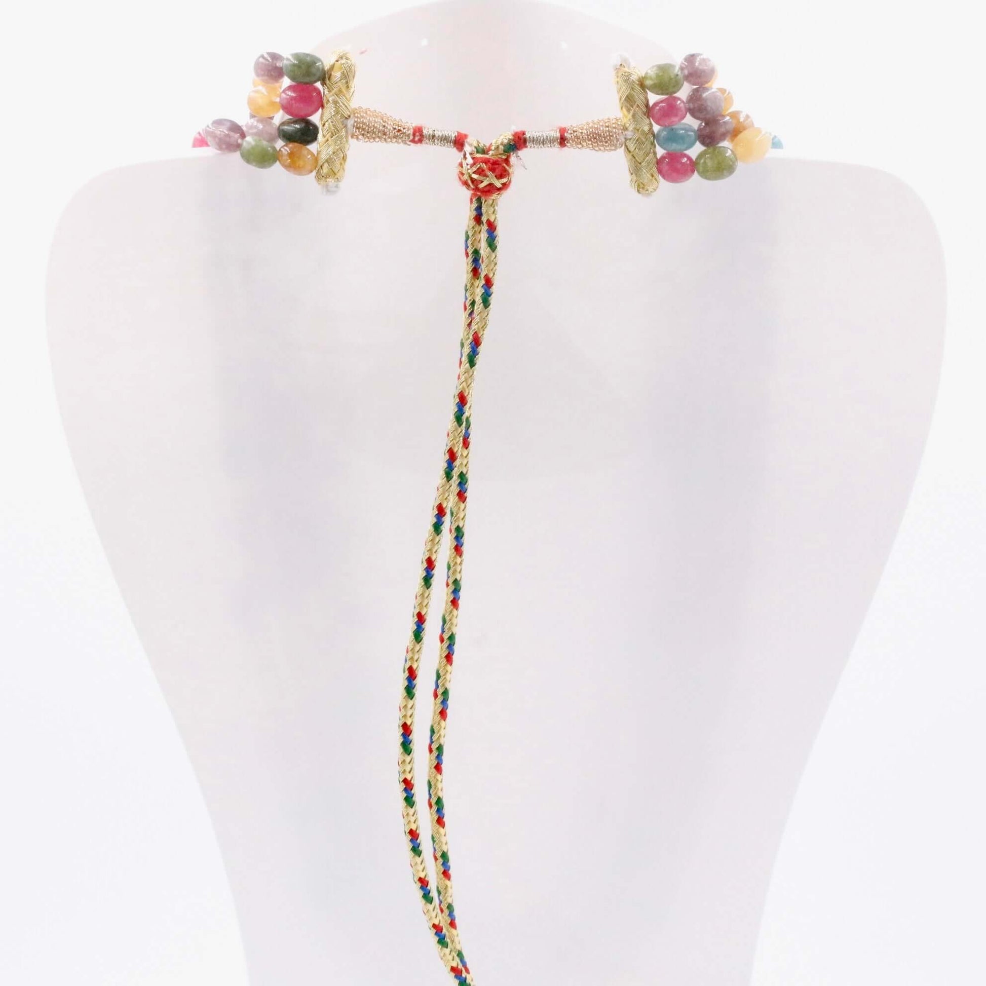 Multi Color Quartz and Pearl Necklace - Taj Mahal Gems