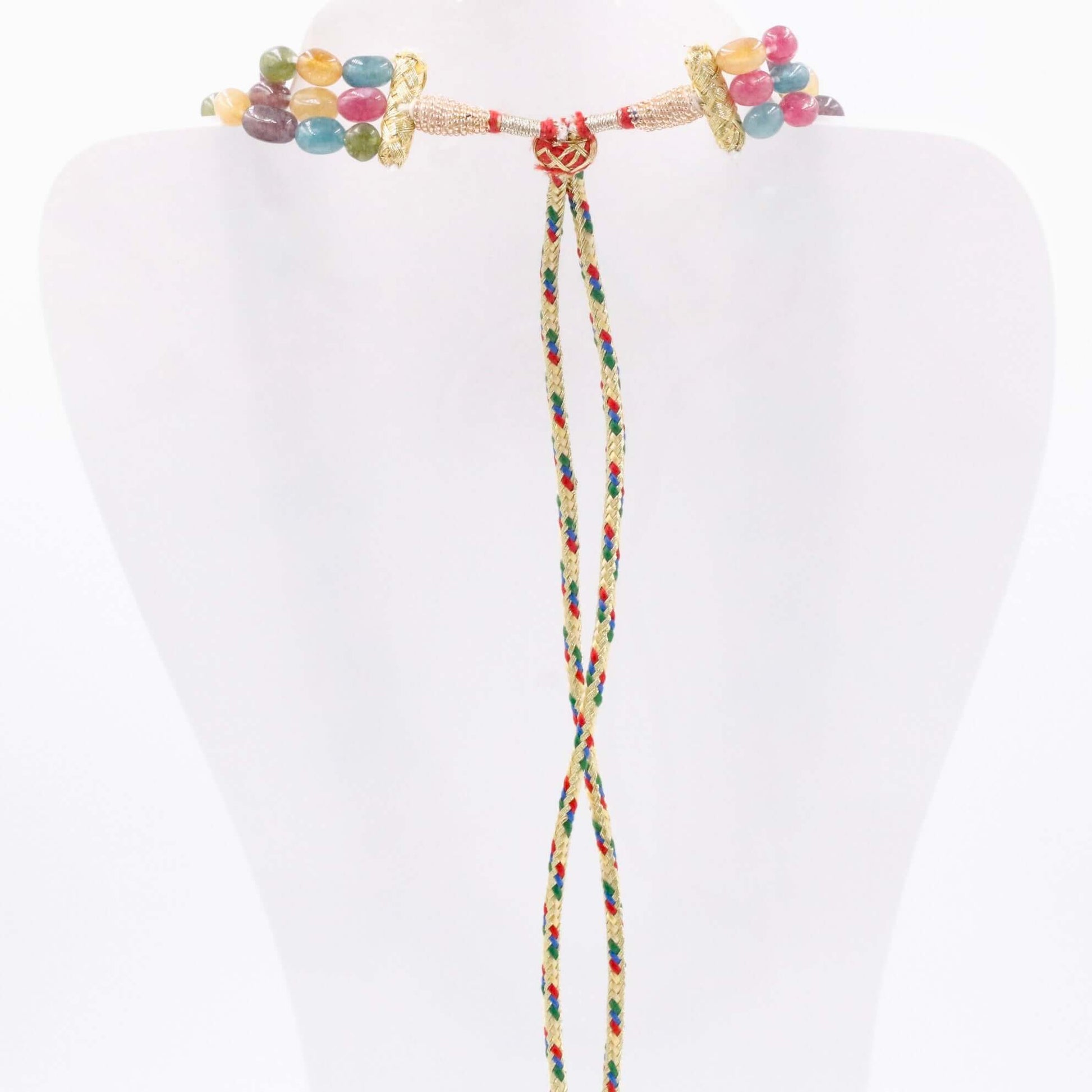 Multi Color Quartz and Pearl Necklace - Taj Mahal Gems