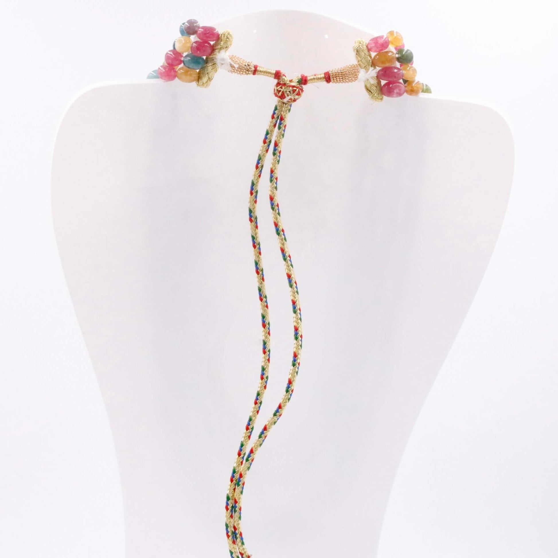 Multi - Color Quartz Beaded Necklace - Taj Mahal Gems