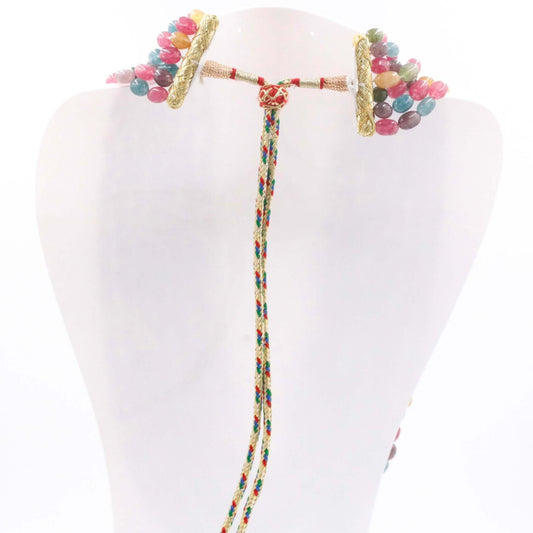 Multi - Color Quartz Beaded Necklace - Taj Mahal Gems