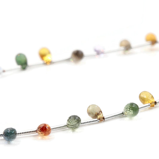 Multi - Color Sapphire Beads - Taj Mahal Gems