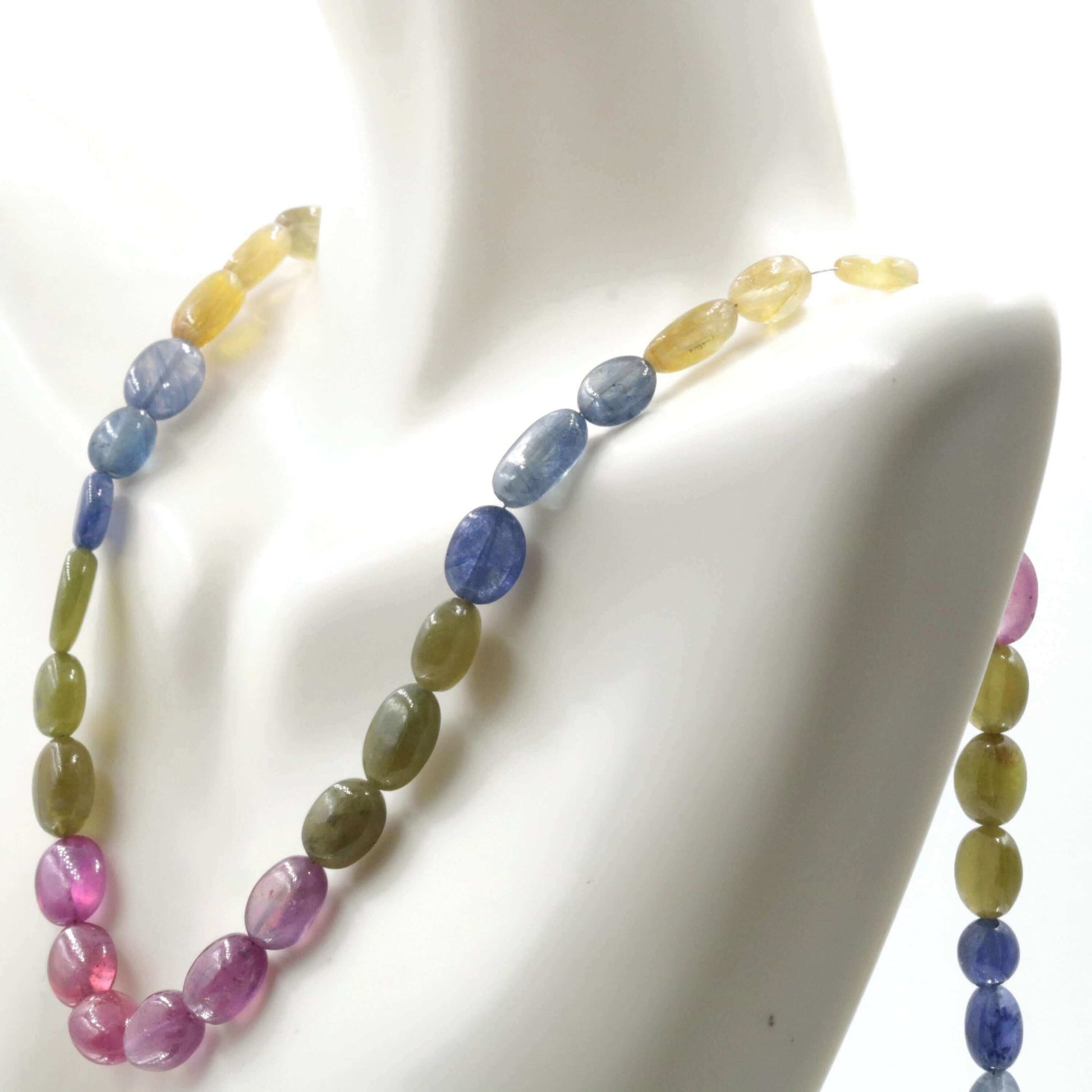 Multi Color Sapphire Ruby Beaded Strand - Taj Mahal Gems