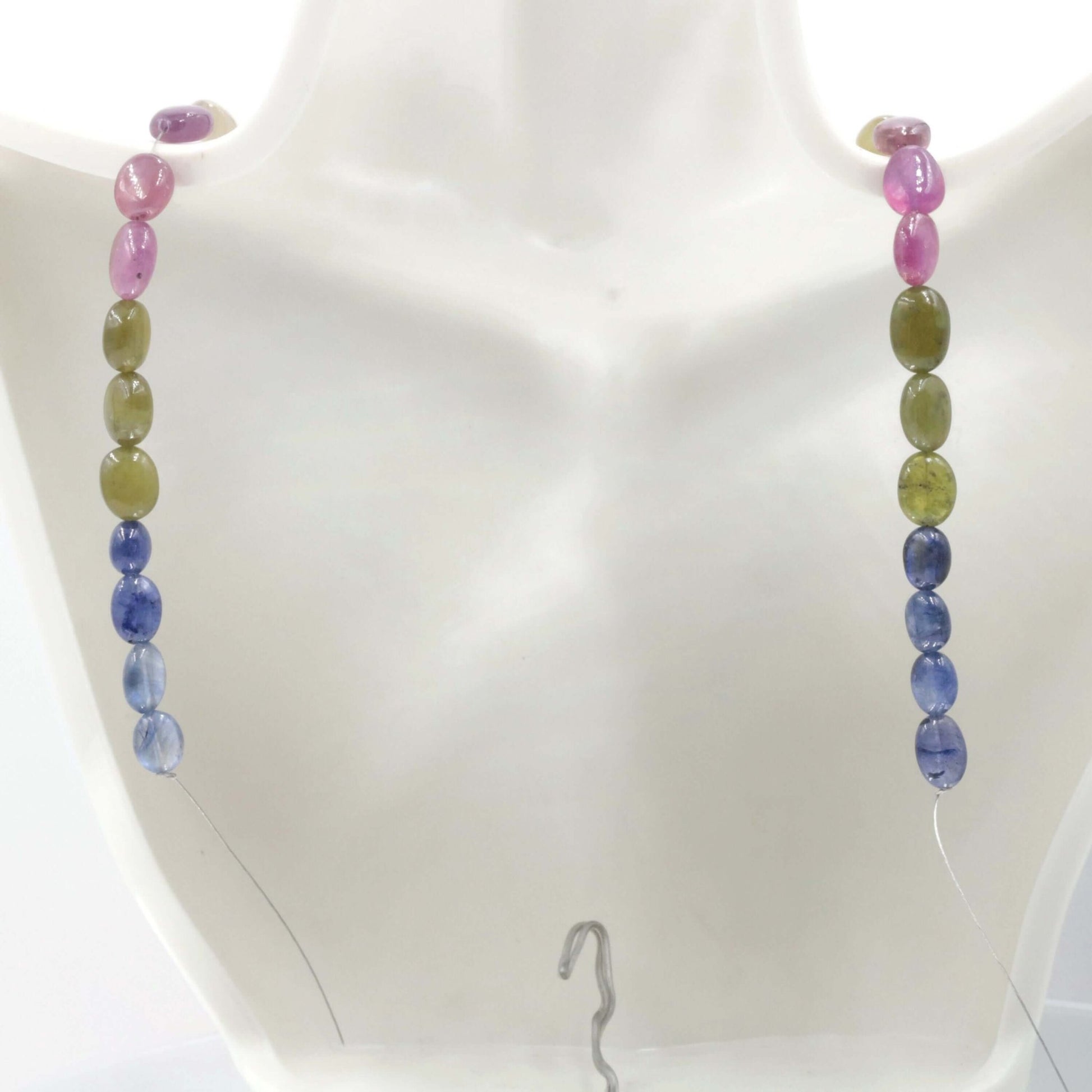 Multi Color Sapphire Ruby Beaded Strand - Taj Mahal Gems