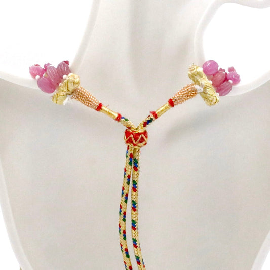 Multi - Color Sapphire with Pearl Necklace - Taj Mahal Gems