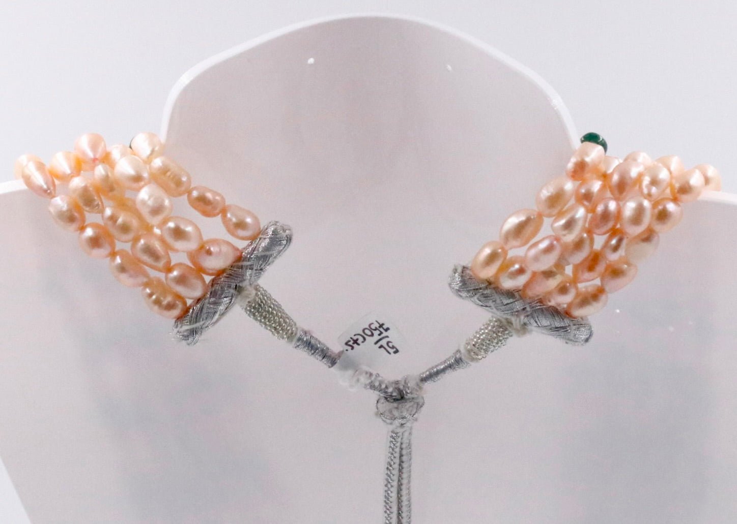 Multi Gemstone Necklace - Aventurine Quartz Ruby Freshwater Pearl Beads - Taj Mahal Gems