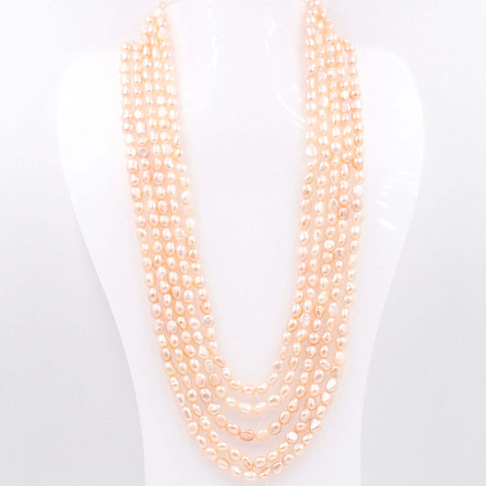 Multi - Strand Cultured Freshwater Pearl Necklace - Taj Mahal Gems