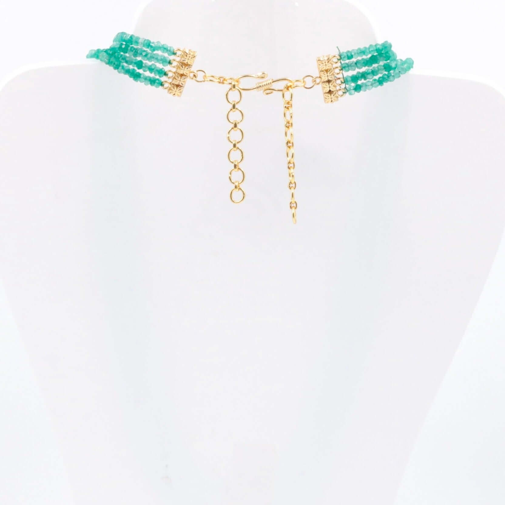 Multi Strand Emerald Beaded Necklace - Taj Mahal Gems