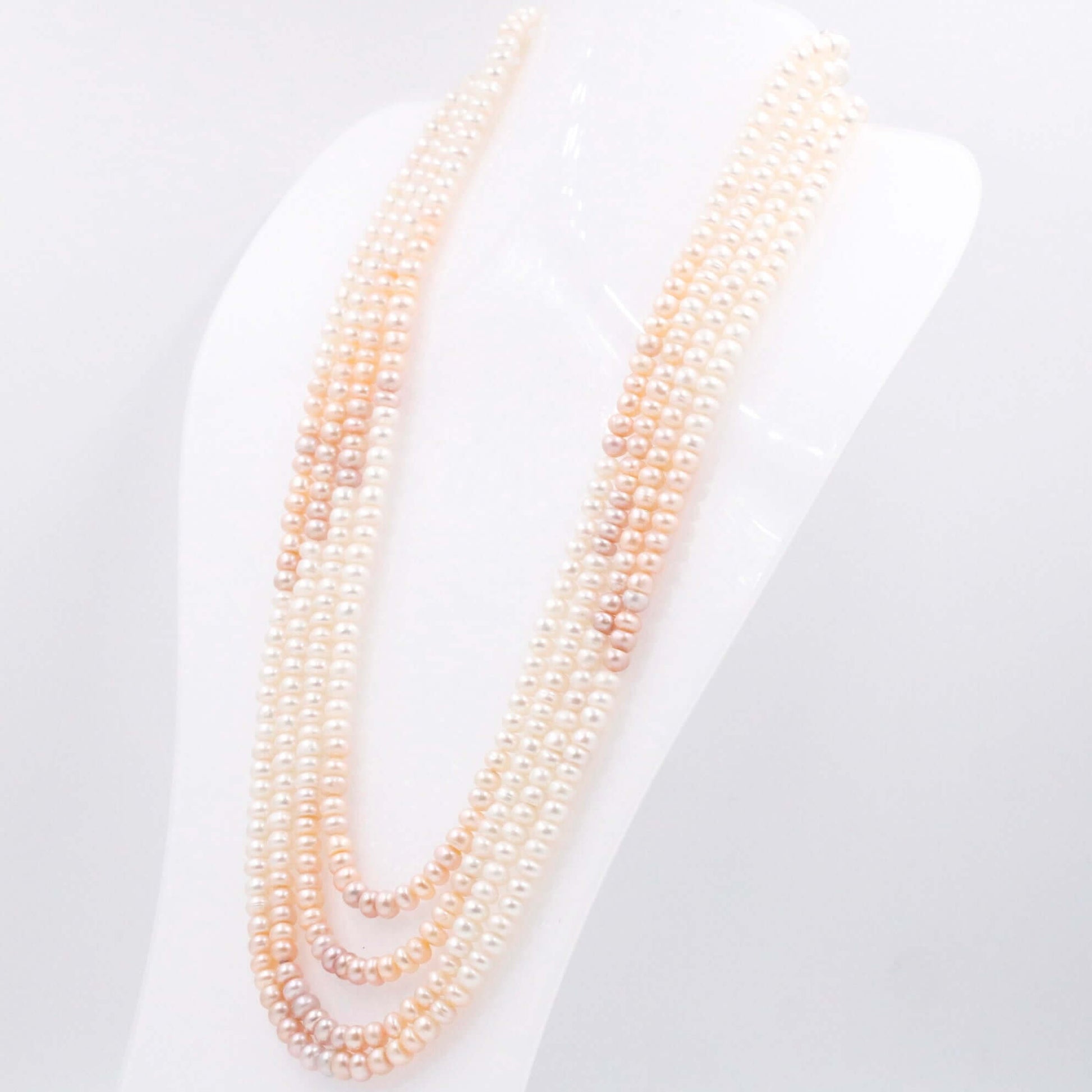 Multi strand Shaded Freshwater Pearl Necklace - Taj Mahal Gems