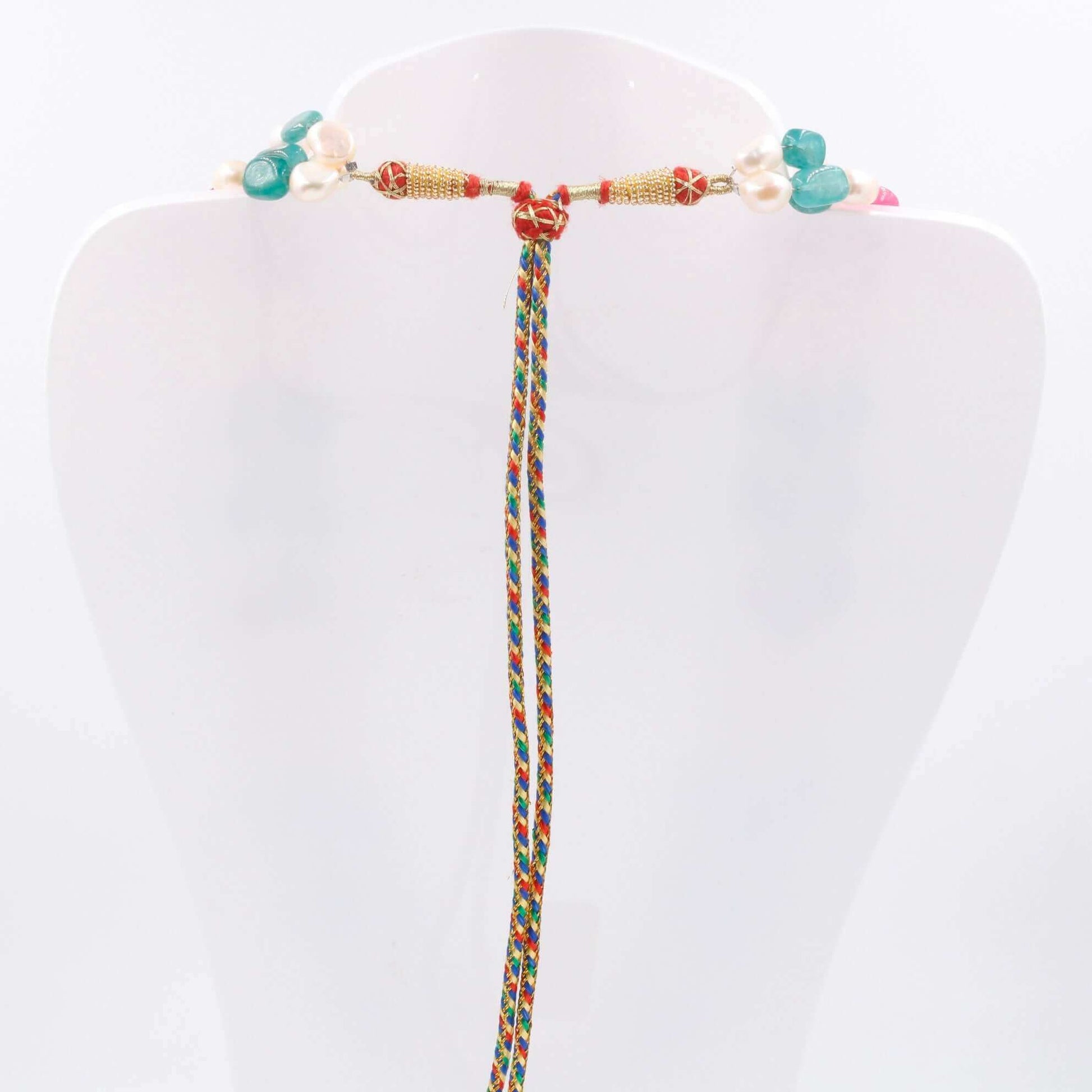 MultiColor Quartz with Fresh Water Pearl Necklace - Taj Mahal Gems
