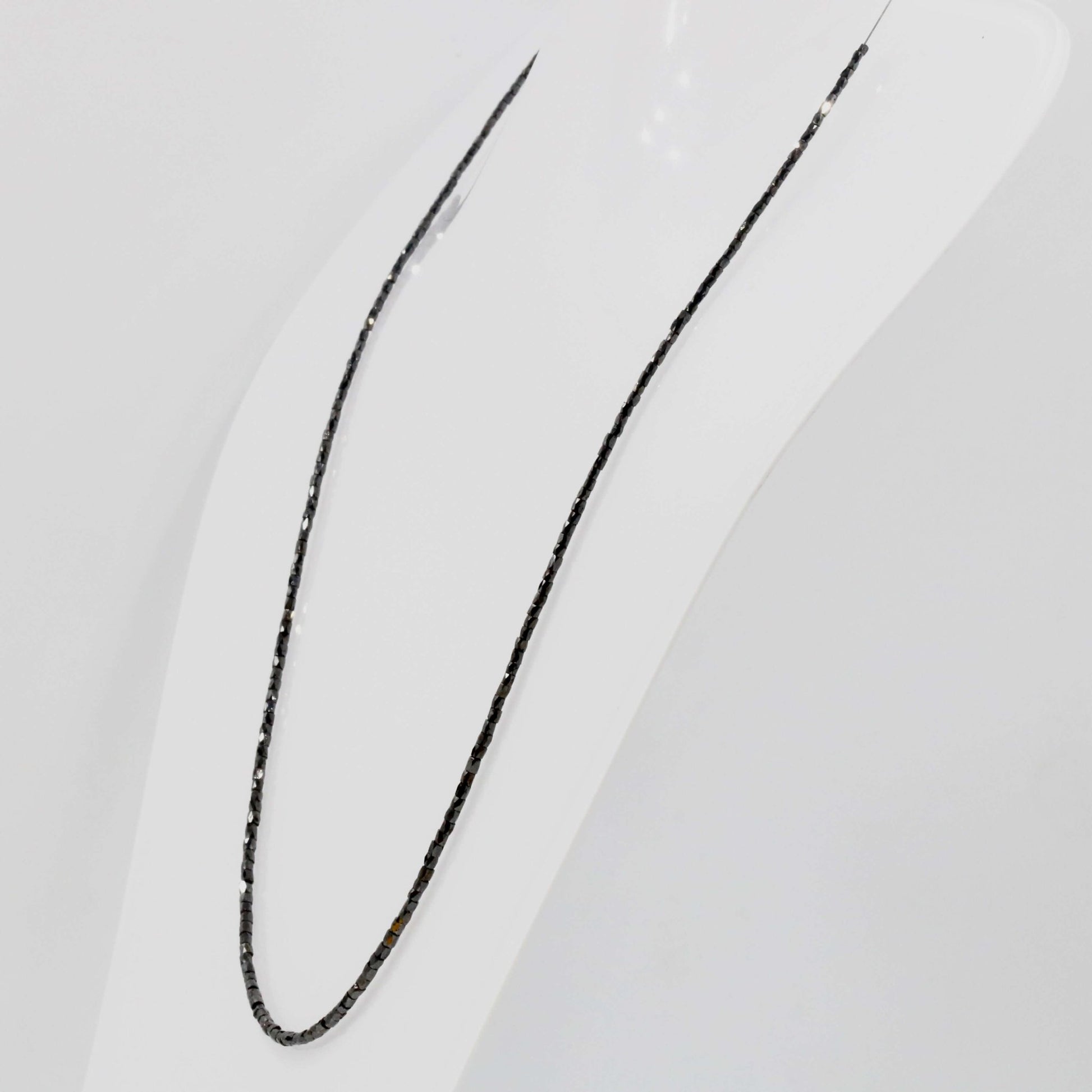 Natural Black Diamond Beads Strand - Taj Mahal Gems