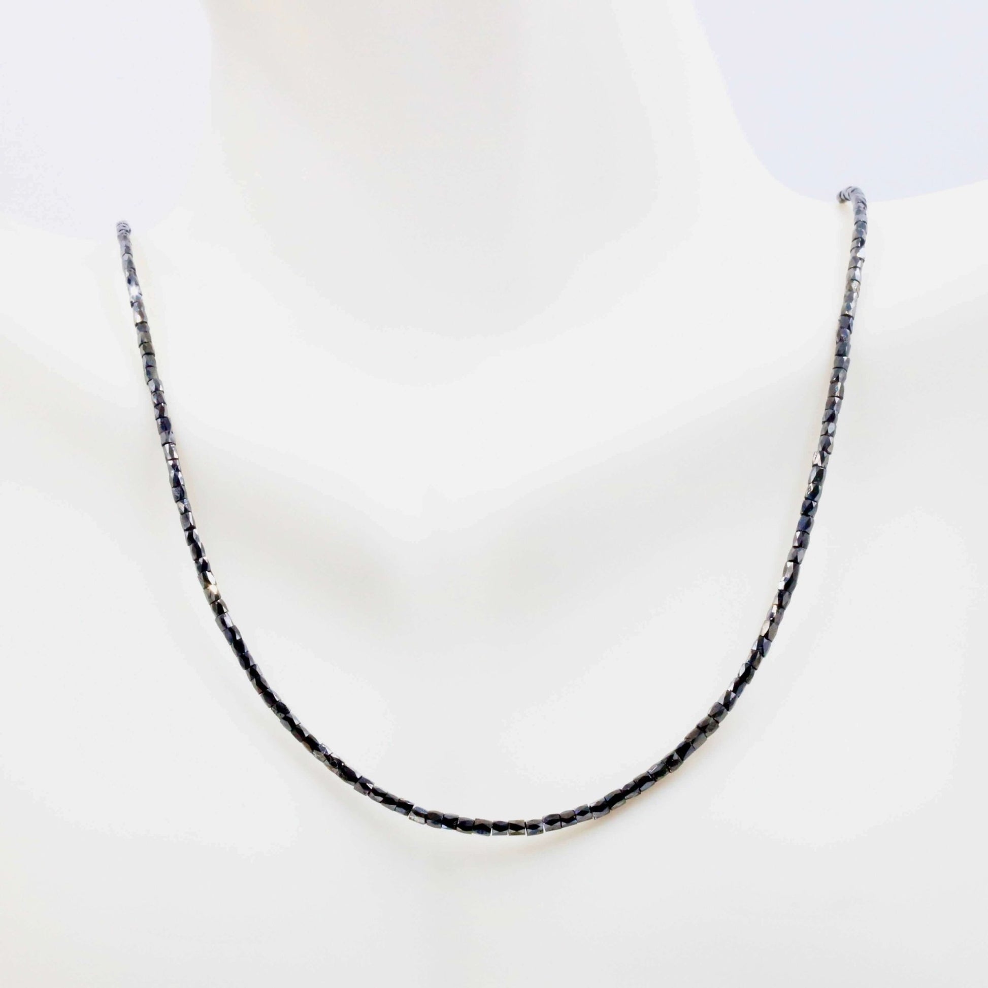 Natural Black Diamond Beads Strand - Taj Mahal Gems