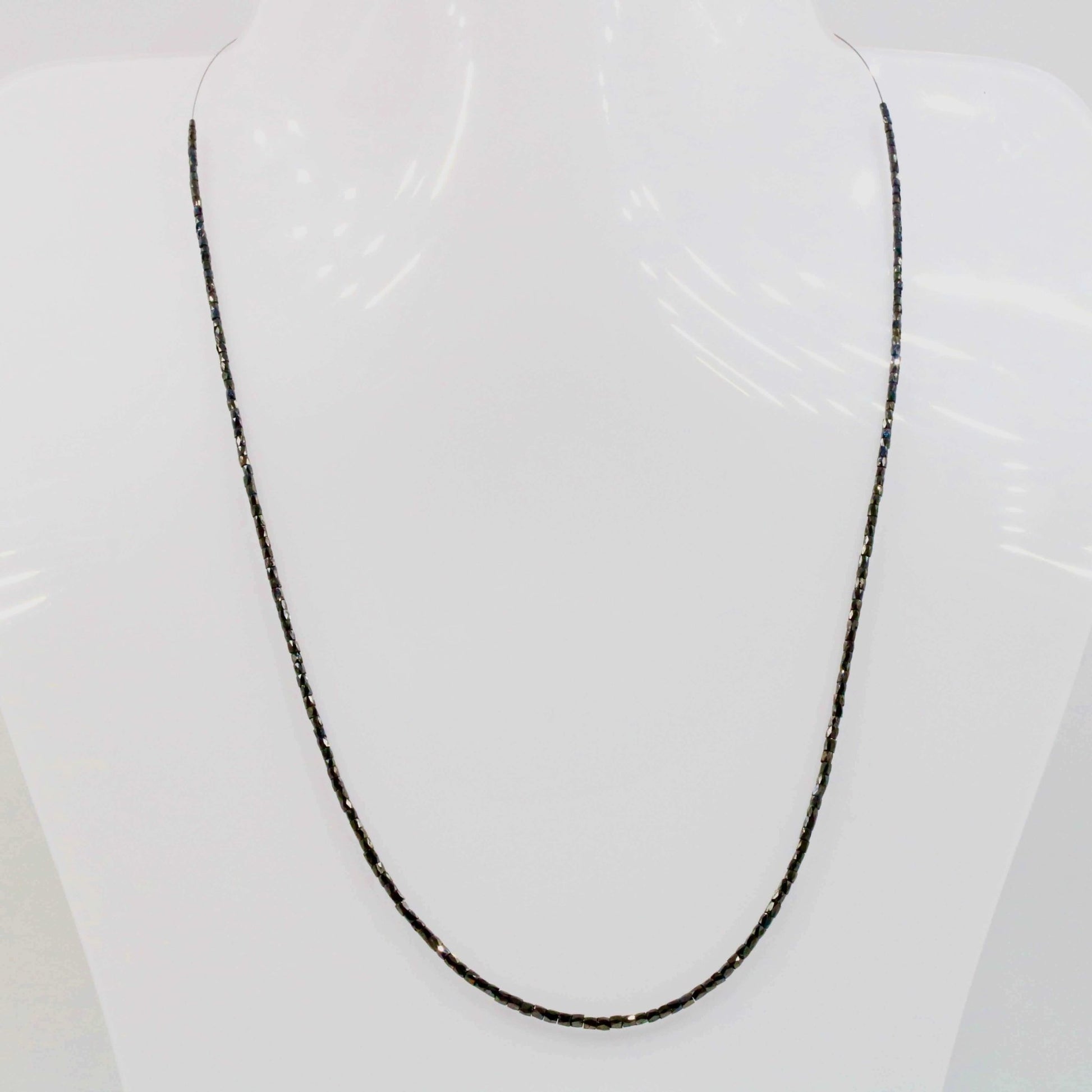 Natural Black Diamond Beads Strand - Taj Mahal Gems