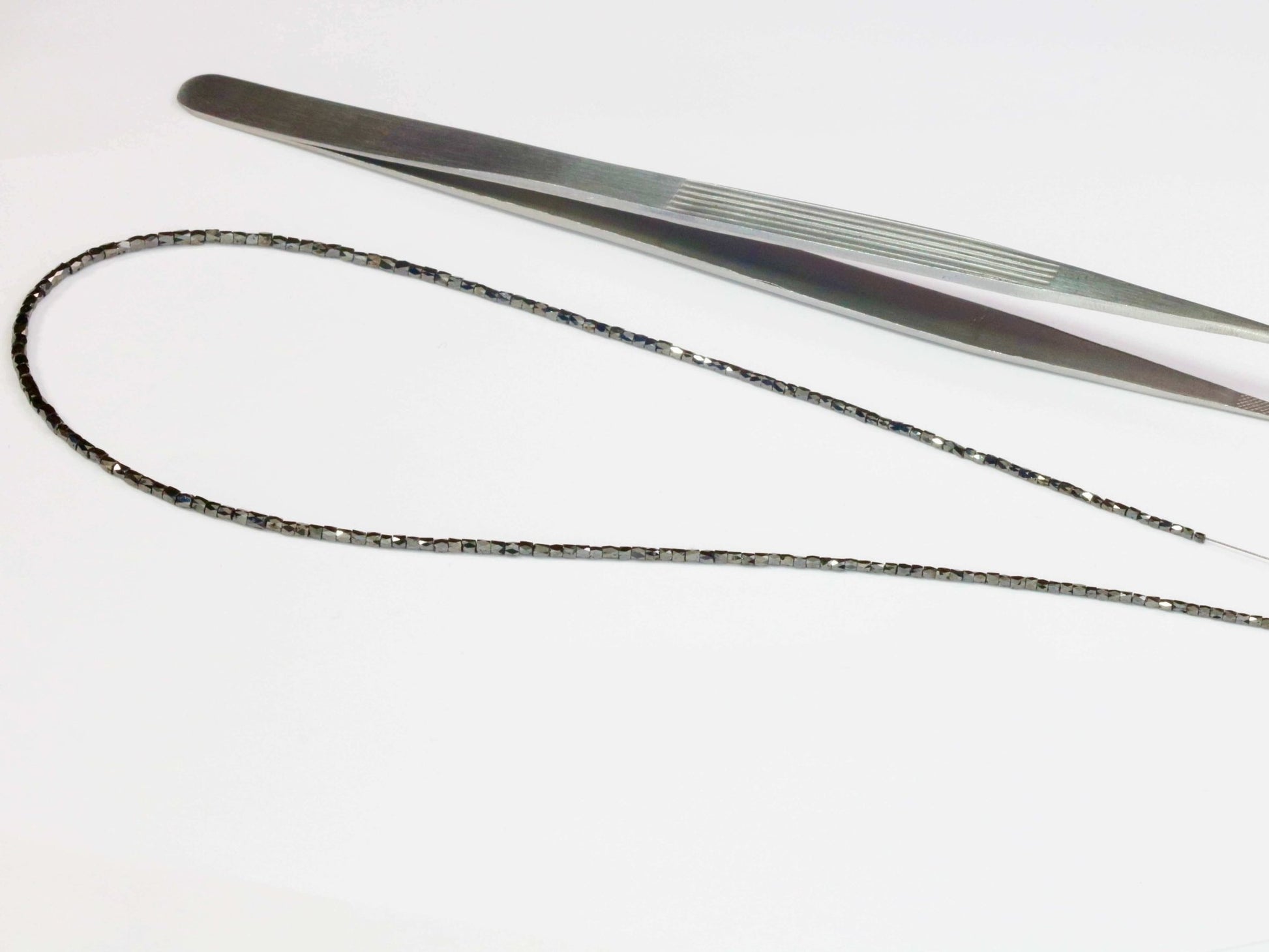 Natural Black Diamond Beads Strand - Taj Mahal Gems