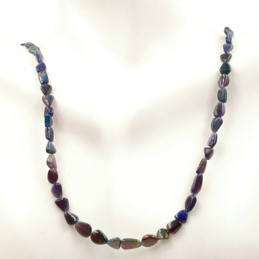 Natural Black Opal Strand - Taj Mahal Gems