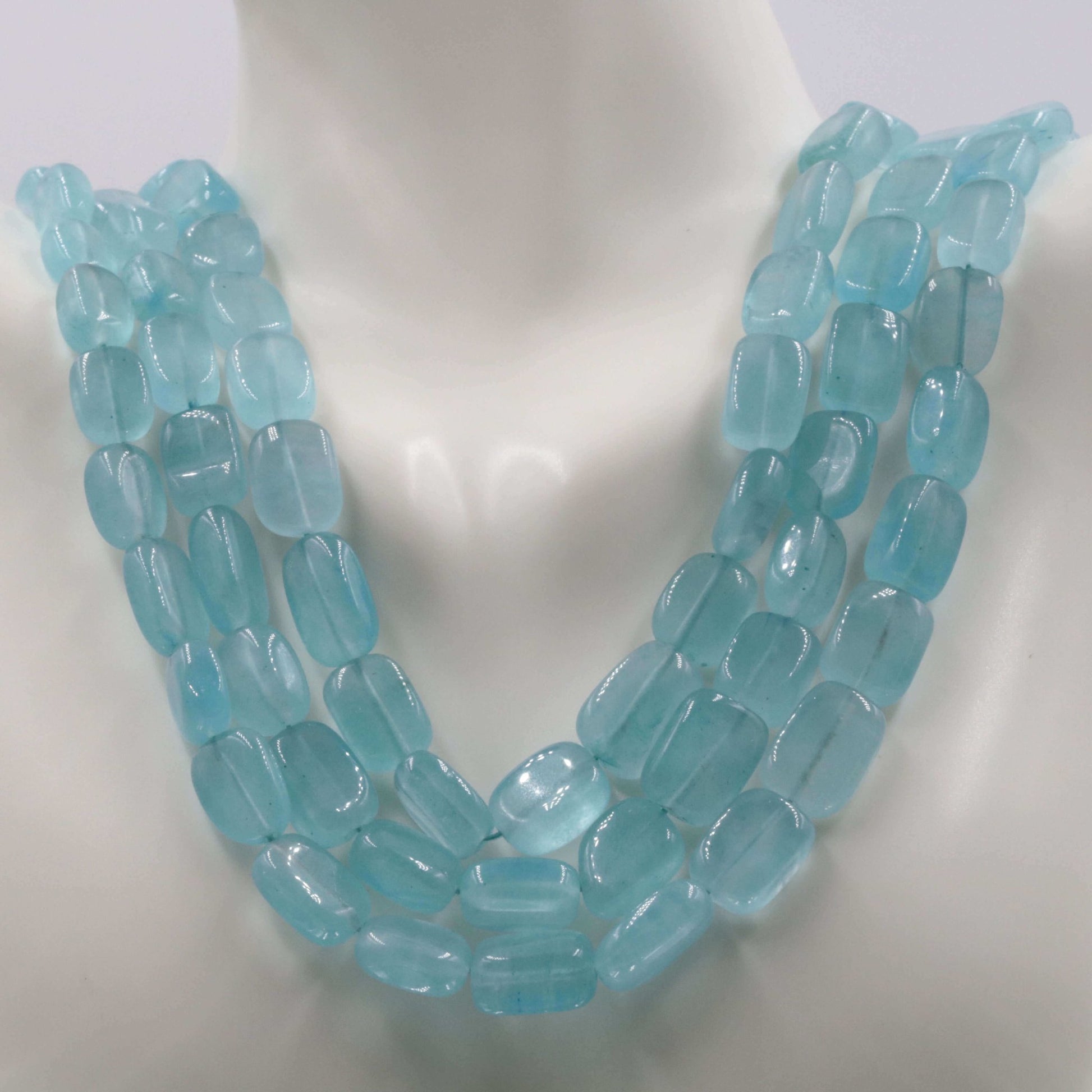 Natural Blue Quartz Necklace - Taj Mahal Gems
