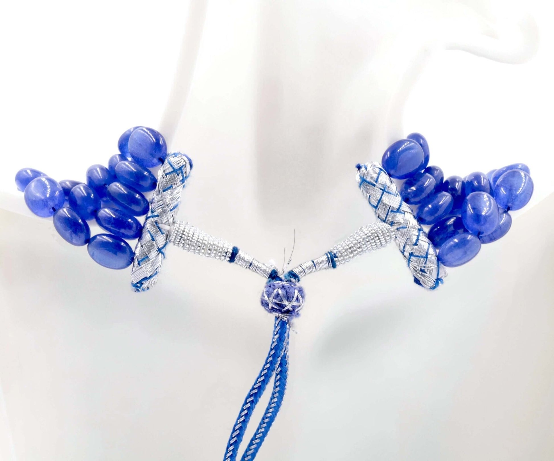 Natural Blue Quartz Necklace - Taj Mahal Gems