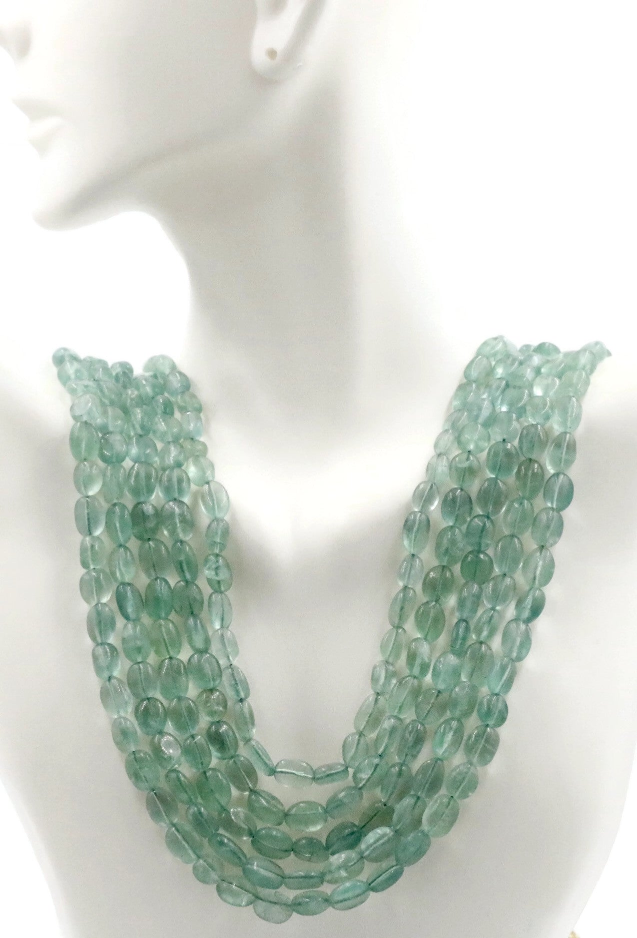Natural Emerald Beaded Necklace - Taj Mahal Gems